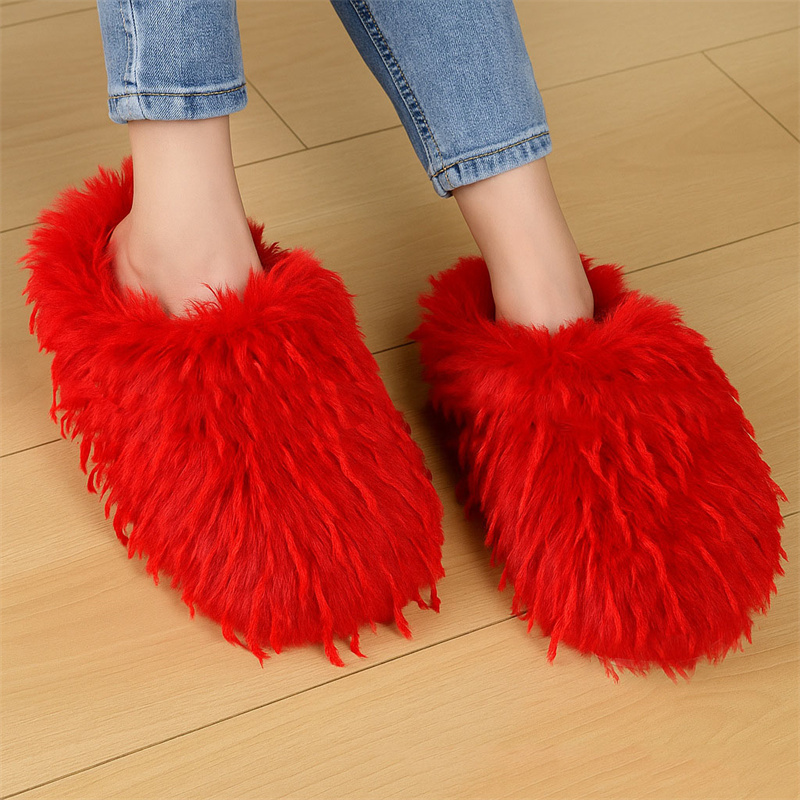 Women'S Shoes Clogs - شباشب شتوية نسائية من الفرو الصناعي