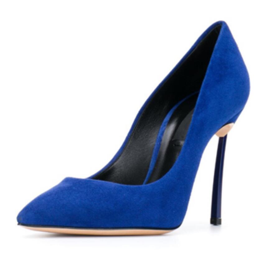 Court Heel Pointed - النساء أشار تو شفرة مضخات المعادن