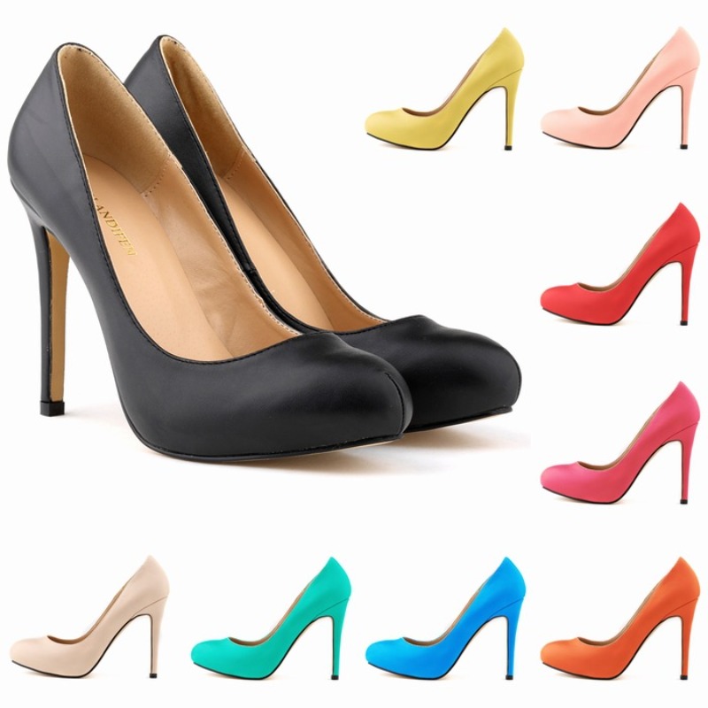 Court Heel Pointed - حجم كبير 42 النساء مضخات كعب