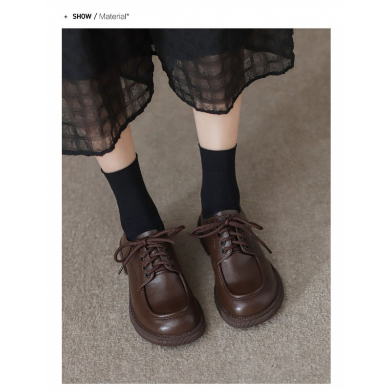 Oxford Lace Up Women - حذاء بدون كعب برباط لربيع وخريف