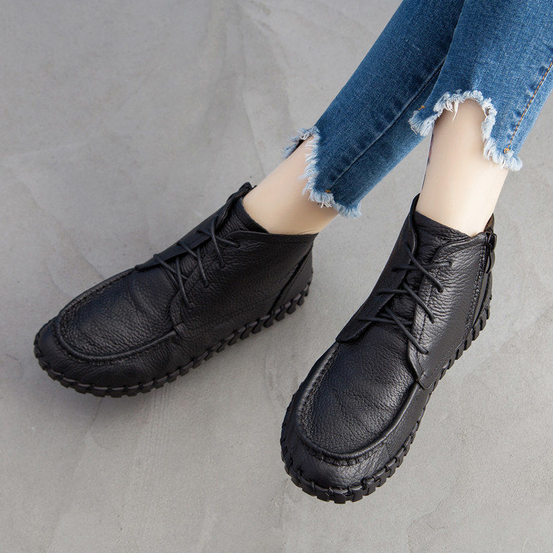 الأحذية الجلدية الحقيقية المرأ - مراجعة Oxford Lace Up Women وسعره