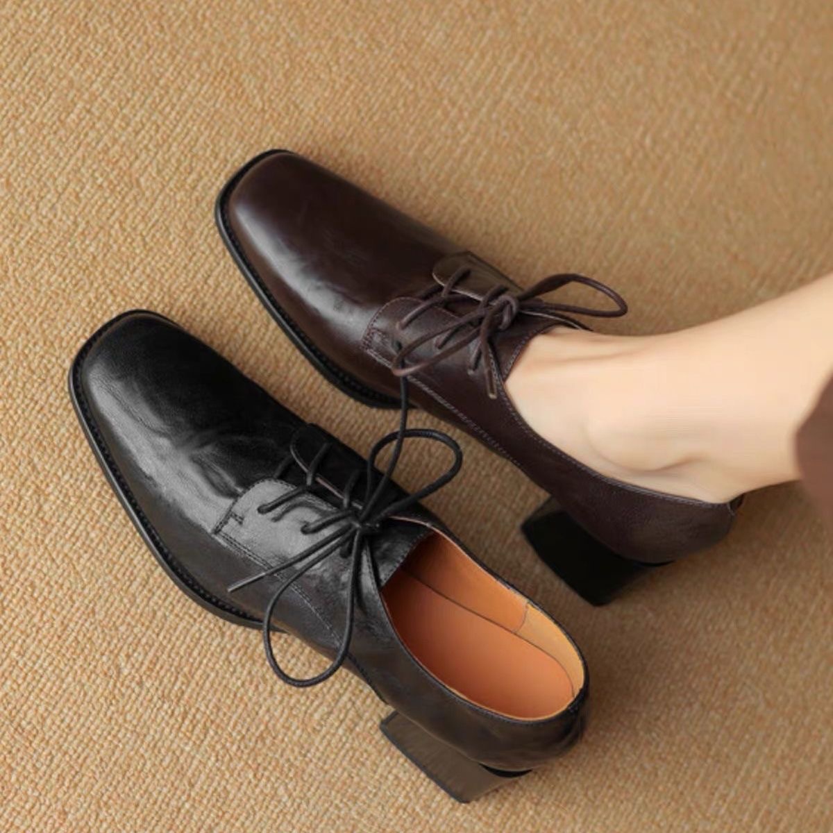 أحذية أوكسفورد نسائية بمقدمة م - مراجعة Oxford Lace Up Women وسعره