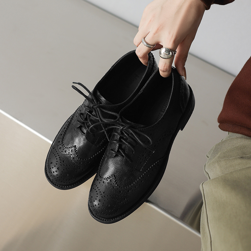 حذاء EAGSITY من جلد البقر البن - مراجعة Oxford Lace Up Women وسعره