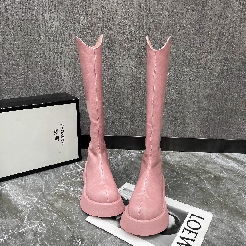 أحذية نسائية جديدة بسيطة بلون  - مراجعة Knee High Boots Women وسعره