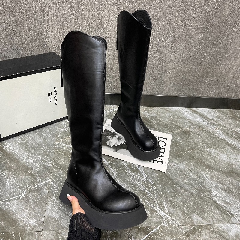أحذية نسائية جديدة بسيطة بلون  - مراجعة Knee High Boots Women وسعره