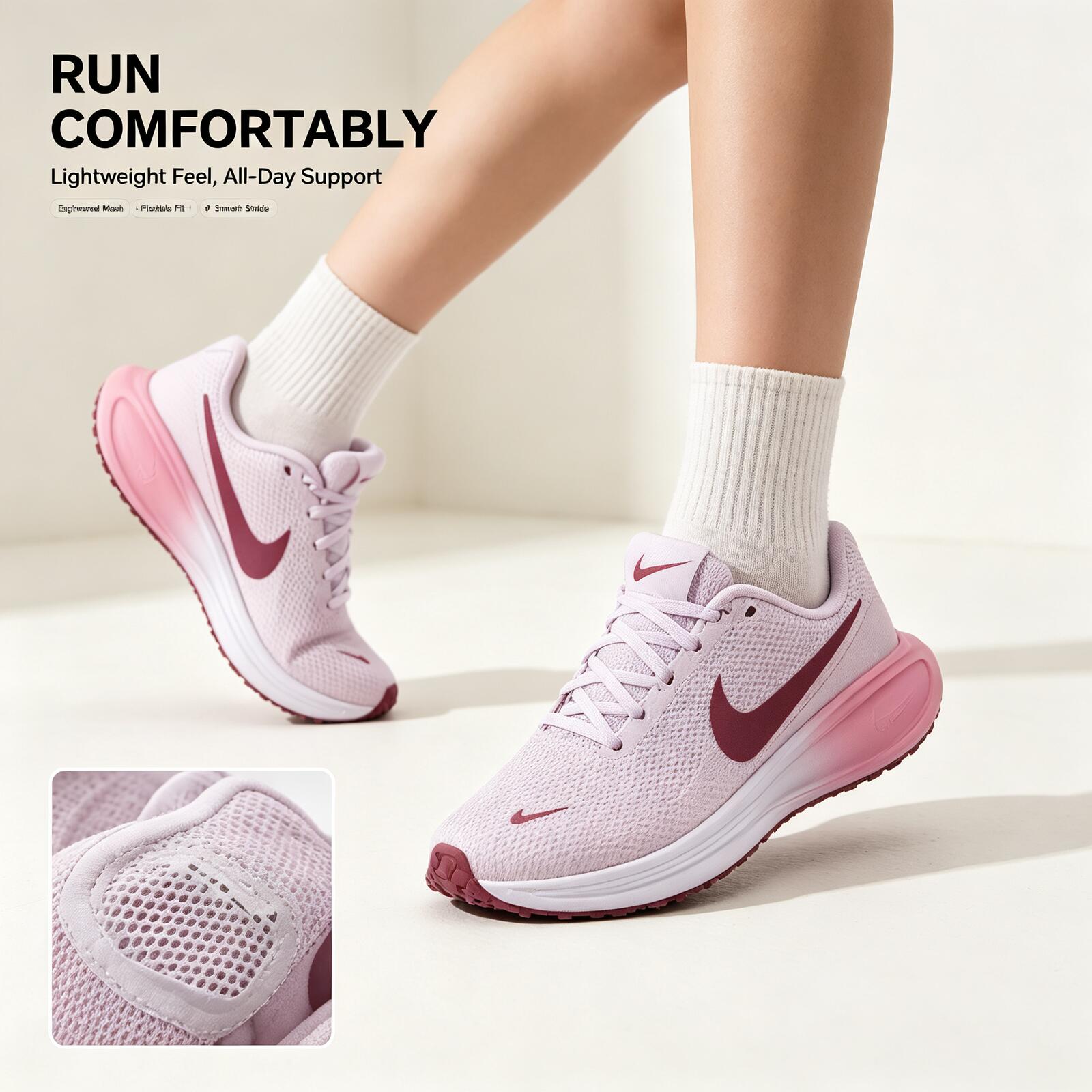 حذاء الجري الوردي للنساء من نا - مراجعة Women Shoes Running Nike وسعره