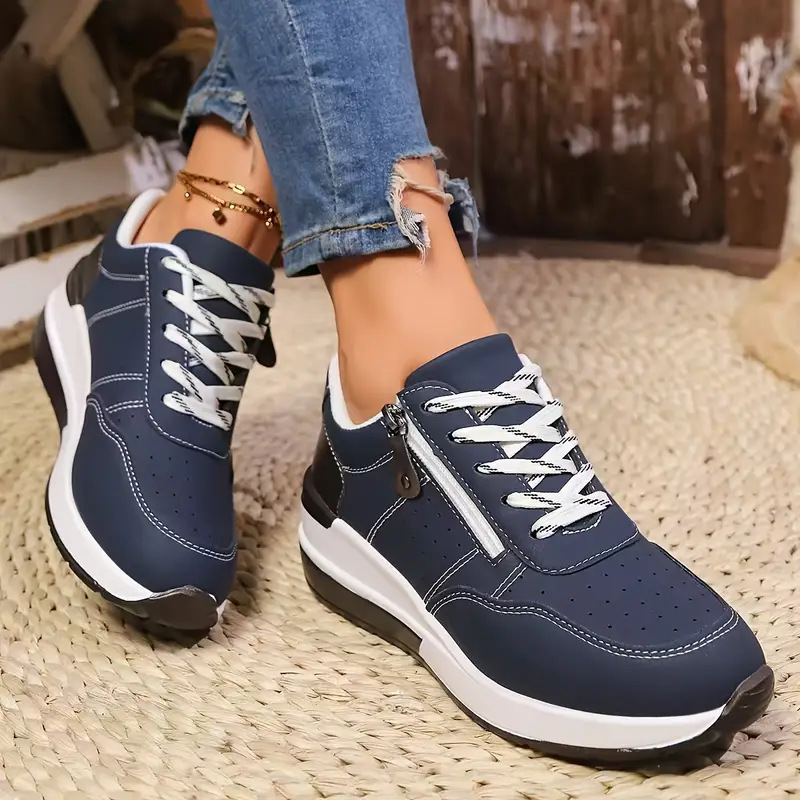 أحذية رياضية نسائية بسحاب جانب - مراجعة Oxford Lace Up Women وسعره