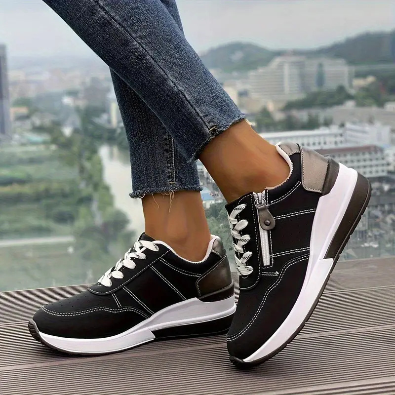أحذية رياضية نسائية بسحاب جانب - مراجعة Oxford Lace Up Women وسعره