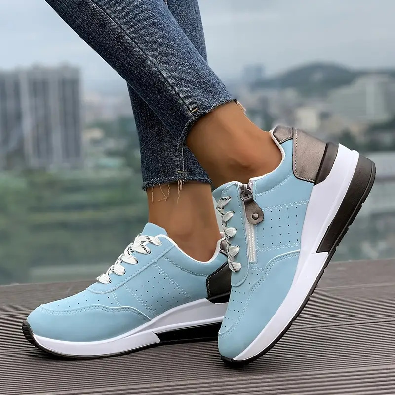 أحذية رياضية نسائية بسحاب جانب - مراجعة Oxford Lace Up Women وسعره