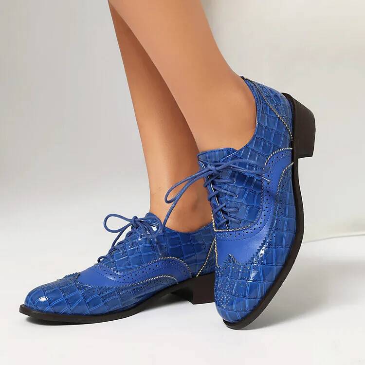 أحذية نسائية بكعب منخفض ورباط  - مراجعة Oxford Lace Up Women وسعره