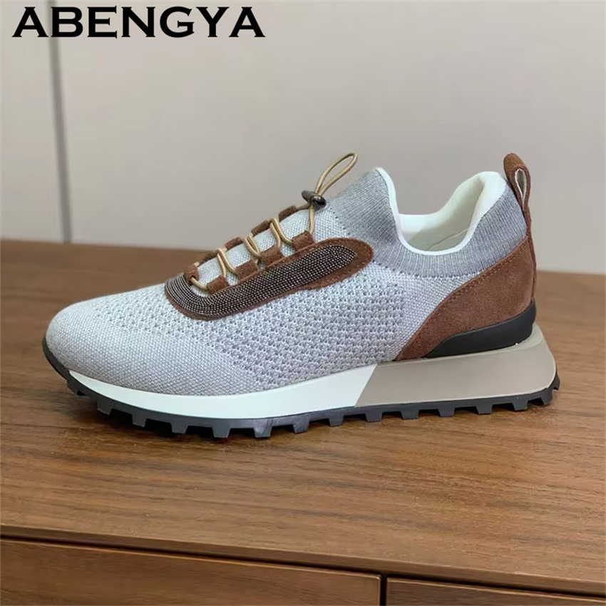 أحذية نسائية جديدة محبوكة بربا - مراجعة Oxford Lace Up Women وسعره