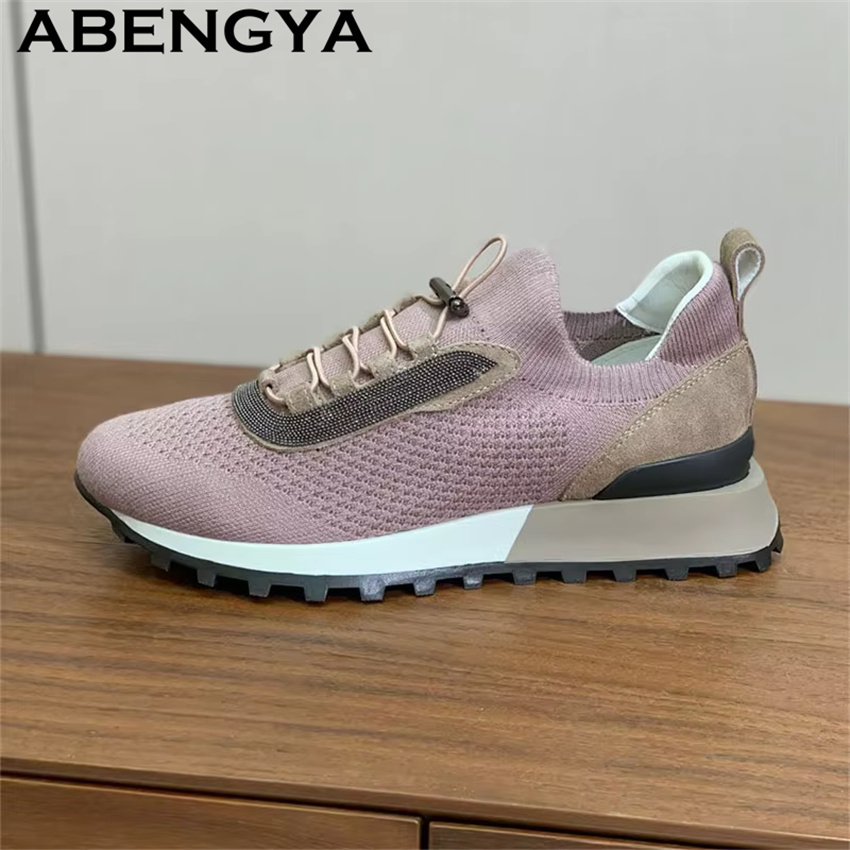 أحذية نسائية جديدة محبوكة بربا - مراجعة Oxford Lace Up Women وسعره