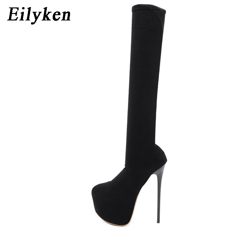 Eilyken منصة الموضة سترتش فوق  - مراجعة Sock Boot Women وسعره