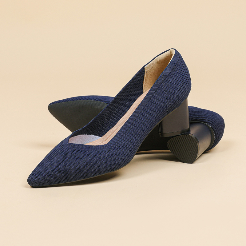 حذاء نسائي بكعب عالٍ وسميك بتص - مراجعة Court Heel Pointed وسعره