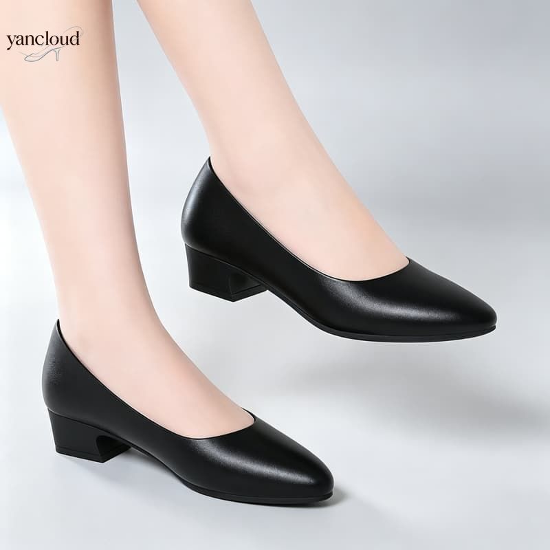أحذية نسائية أنيقة من الجلد ال - مراجعة Court Heel Pointed وسعره