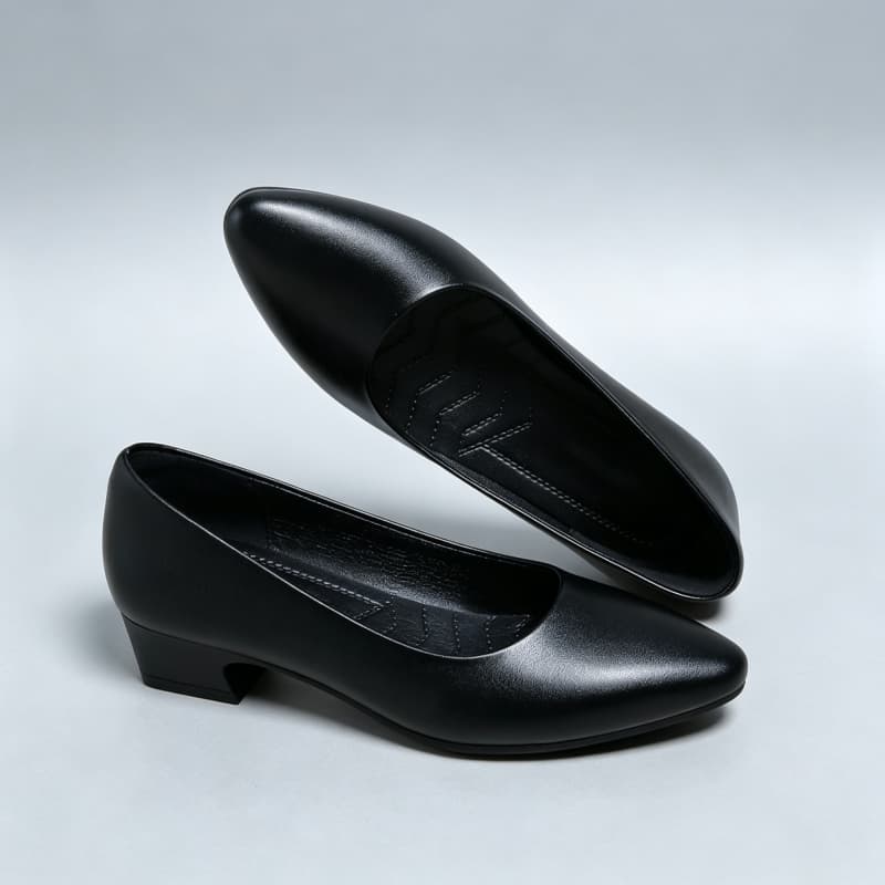أحذية نسائية أنيقة من الجلد ال - مراجعة Court Heel Pointed وسعره