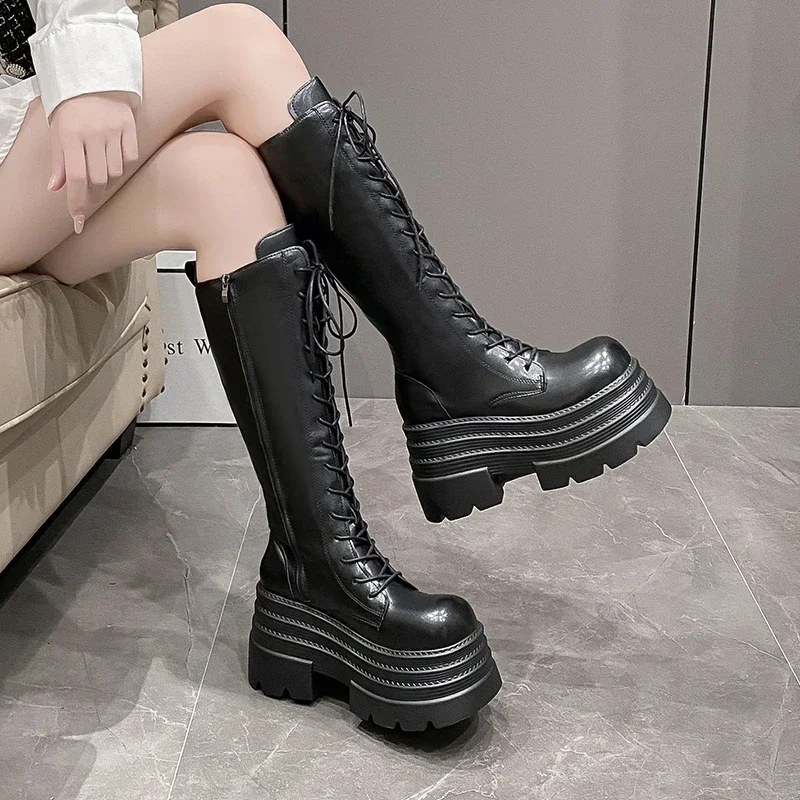 10 سنتيمتر جديد المرأة الرومان - مراجعة Knee High Boots Women وسعره