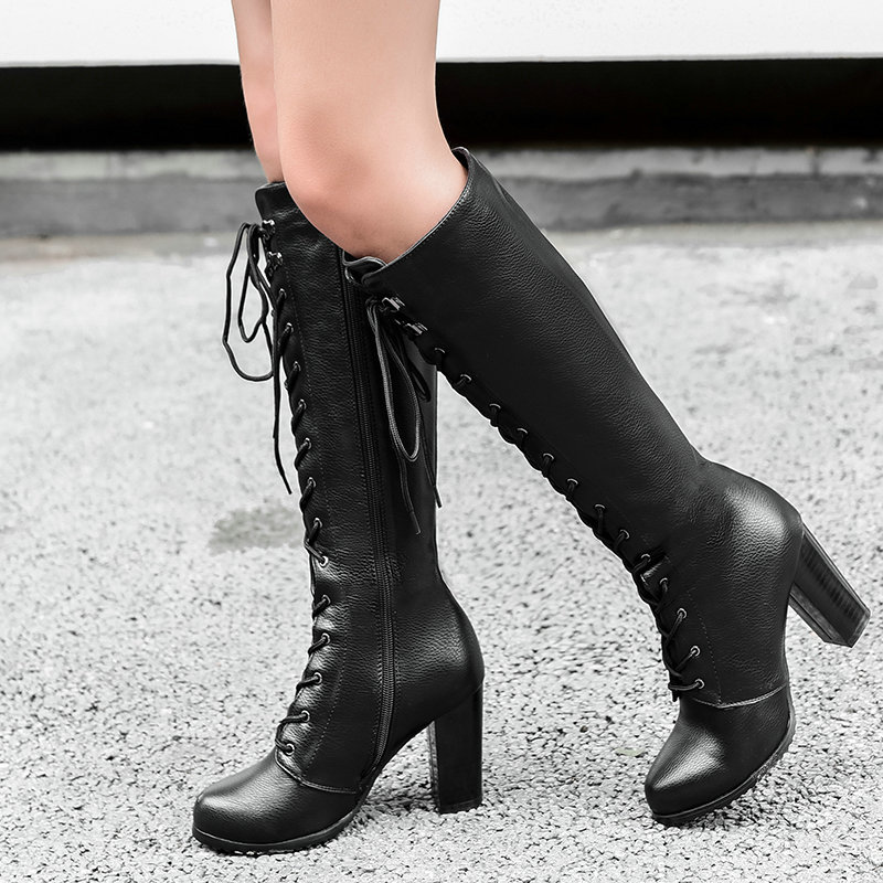 أحذية نسائية بكعب عالٍ سميك من - مراجعة Sock Boot Women وسعره