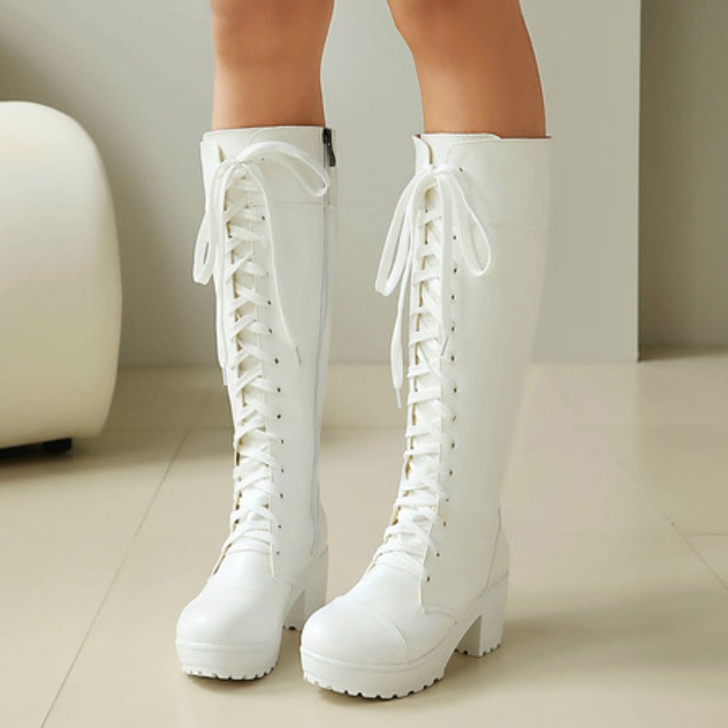 المرأة الركبة عالية الدانتيل ي - مراجعة Knee High Boots Women وسعره